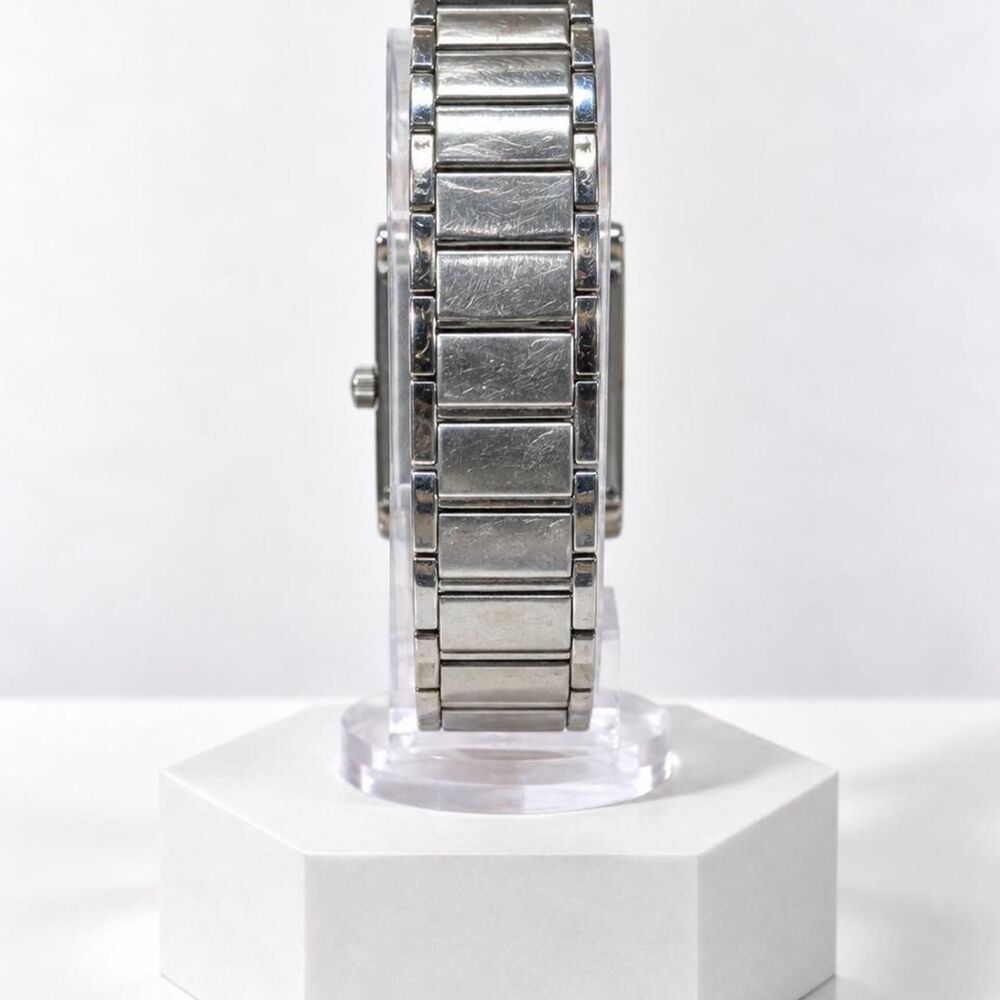 Vintage Fossil Silver Rhinestone Rectangular Watch - Picture 4 of 4